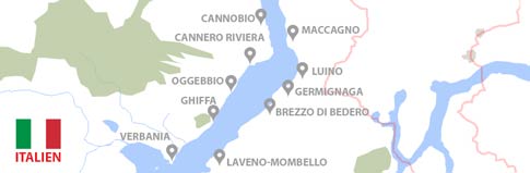 Campingplätze im nördlichen Teil Italiens am Lago Maggiore