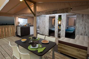 Glamping-Zelt auf dem Camping Village Conca d'Oro